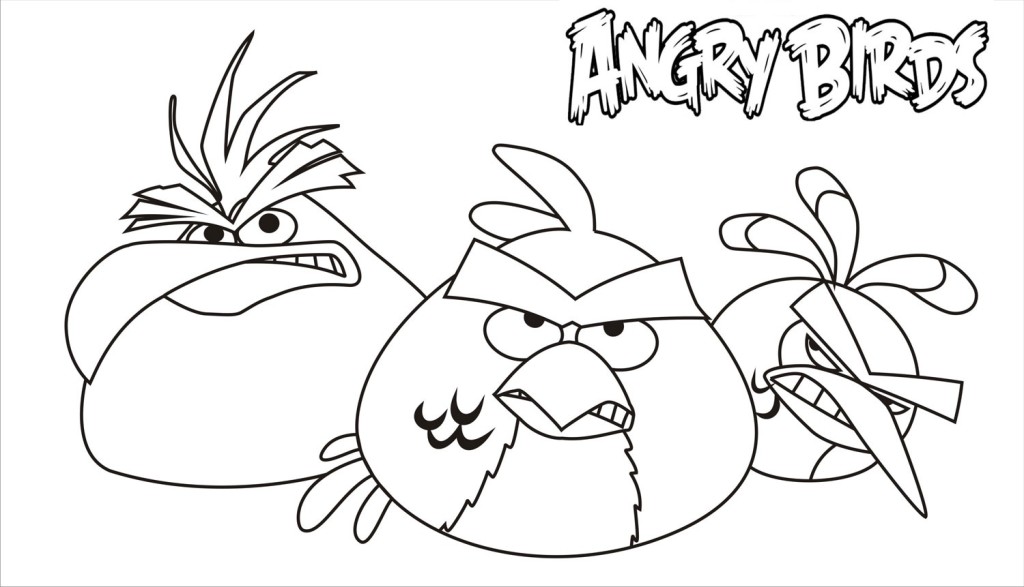 Plansa de colorat cu Angry Birds 52 105